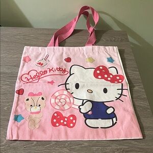 Hello Kitty Pink Canvas Tote Bag